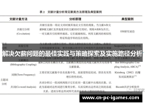 解决欠薪问题的最佳实践与策略探索及实施路径分析 解决欠薪问题的最佳实践与策略探索及实施路径分析